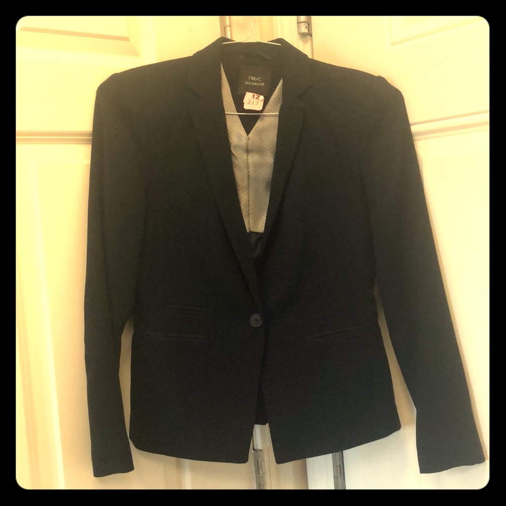 Next tailoring suit jacket in navy UK8p/US4p